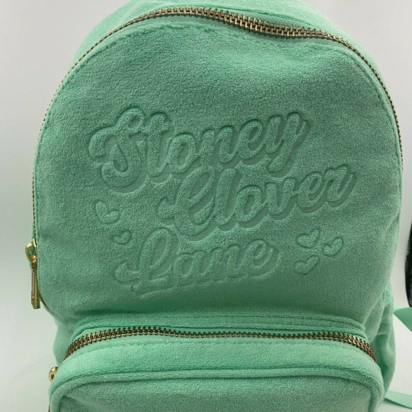 Stoney Clover Lane x Target Backpack Terry Cloth Soft Bag Green Gold NWT main image 4
